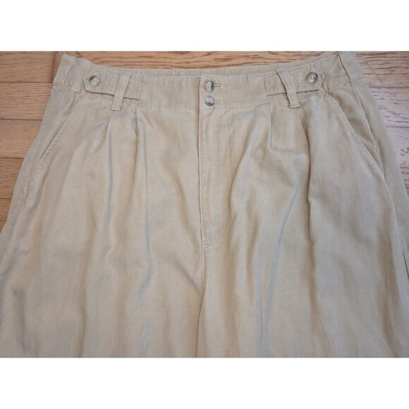 Madewell The Harlow Wide-Leg High Rise Pleated Pants Tan Brown Neutral Size 12 - Picture 2 of 8